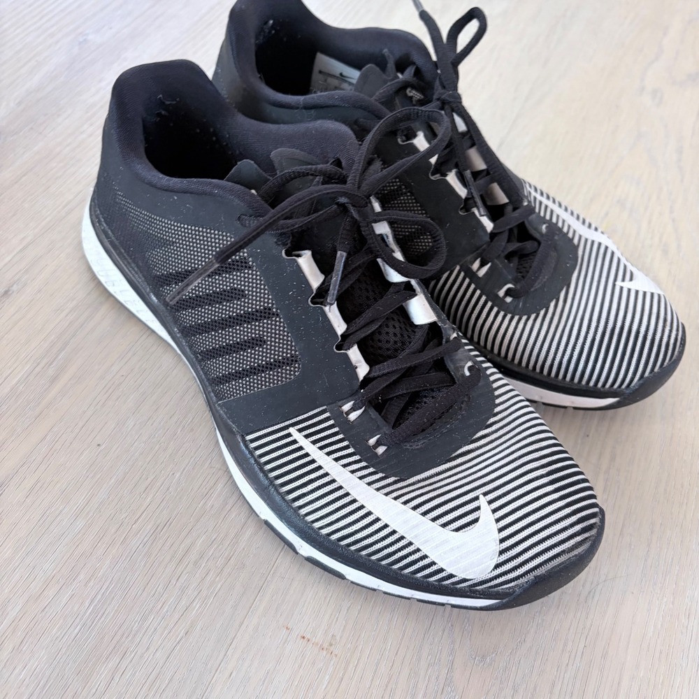 Nike Zoom Train Toranada Black White Striped Training Shoes 804401-017 Mens 8